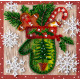 Mini Bead Embroidery Kit on Art Canvas "Children's holiday"