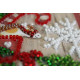 Mini Bead Embroidery Kit on Art Canvas "Children's holiday"