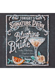 Mini Bead Embroidery Kit on Art Canvas "Blushing bride"
