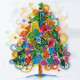Mini Bead Embroidery Kit on Art Canvas "The heart of the holiday"