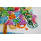 Mini Bead Embroidery Kit on Art Canvas "The heart of the holiday"