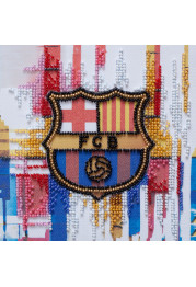 Mini Bead Embroidery Kit on Art Canvas "FC Barcelona"