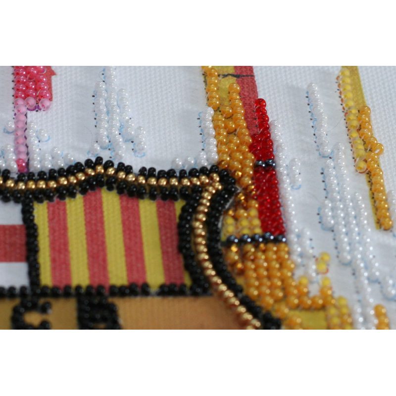 Mini Bead Embroidery Kit on Art Canvas "FC Barcelona"