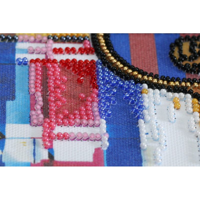 Mini Bead Embroidery Kit on Art Canvas "FC Barcelona"