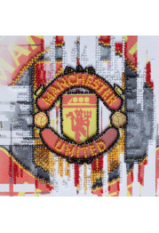 Mini Bead Embroidery Kit on Art Canvas "FC Manchester United"