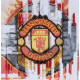 Mini Bead Embroidery Kit on Art Canvas "FC Manchester United"