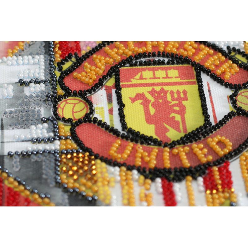 Mini Bead Embroidery Kit on Art Canvas "FC Manchester United"