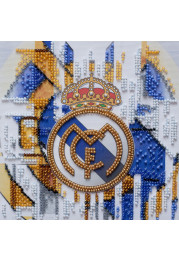 Mini Bead Embroidery Kit on Art Canvas "FC Real Madrid"