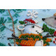 Mini Bead Embroidery Kit on Art Canvas "Snow friend"
