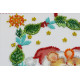 Mini Bead Embroidery Kit on Art Canvas "Kisses"