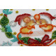 Mini Bead Embroidery Kit on Art Canvas "Kisses"