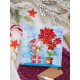 Mini Bead Embroidery Kit on Art Canvas "Winter miracle"