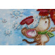 Mini Bead Embroidery Kit on Art Canvas "Winter miracle"