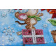 Mini Bead Embroidery Kit on Art Canvas "Winter miracle"