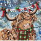 Mini Bead Embroidery Kit on Art Canvas "Christmas goby"