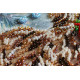 Mini Bead Embroidery Kit on Art Canvas "Christmas goby"