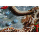 Mini Bead Embroidery Kit on Art Canvas "Christmas goby"