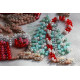 Mini Bead Embroidery Kit on Art Canvas "Winter magic"