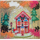 Mini Bead Embroidery Kit on Art Canvas "It's like a fairytale"