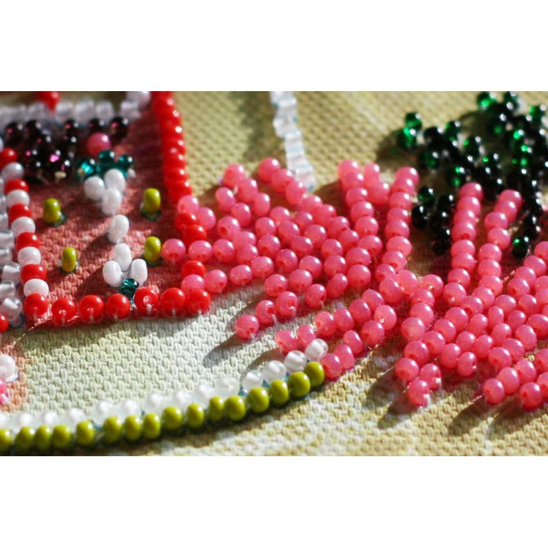 Mini Bead Embroidery Kit on Art Canvas "It's like a fairytale"