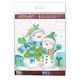 Mini Bead Embroidery Kit on Art Canvas "Snow friends"