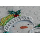Mini Bead Embroidery Kit on Art Canvas "Snow friends"
