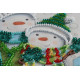 Mini Bead Embroidery Kit on Art Canvas "Snow friends"