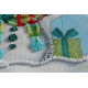 Mini Bead Embroidery Kit on Art Canvas "Snow friends"