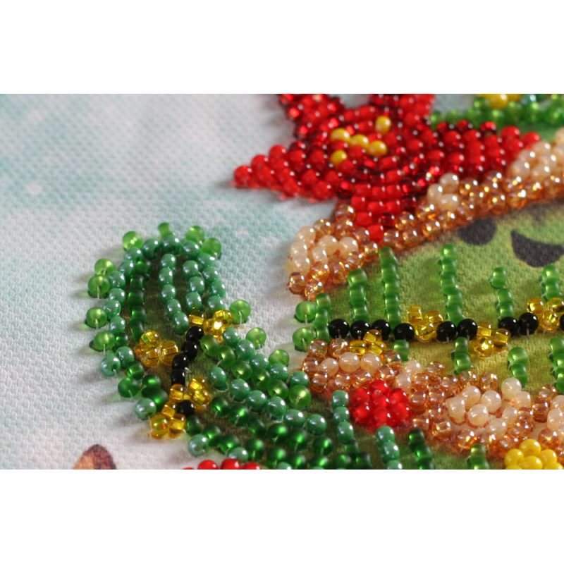 Mini Bead Embroidery Kit on Art Canvas "Gifts for everyone"
