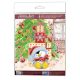 Mini Bead Embroidery Kit on Art Canvas "Under the Christmas tree"