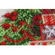 Mini Bead Embroidery Kit on Art Canvas "Under the Christmas tree"
