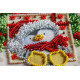 Mini Bead Embroidery Kit on Art Canvas "Under the Christmas tree"