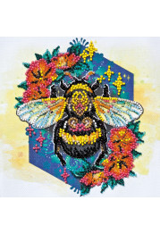 Mini Bead Embroidery Kit on Art Canvas "Sweetly"