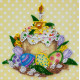Mini Bead Embroidery Kit on Art Canvas "Holy holiday"