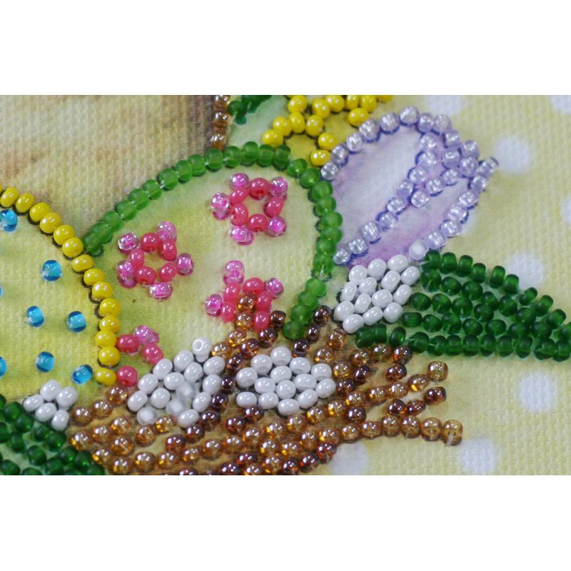 Mini Bead Embroidery Kit on Art Canvas "Holy holiday"