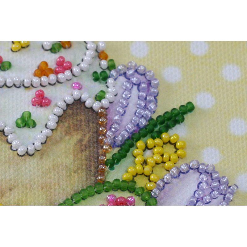 Mini Bead Embroidery Kit on Art Canvas "Holy holiday"
