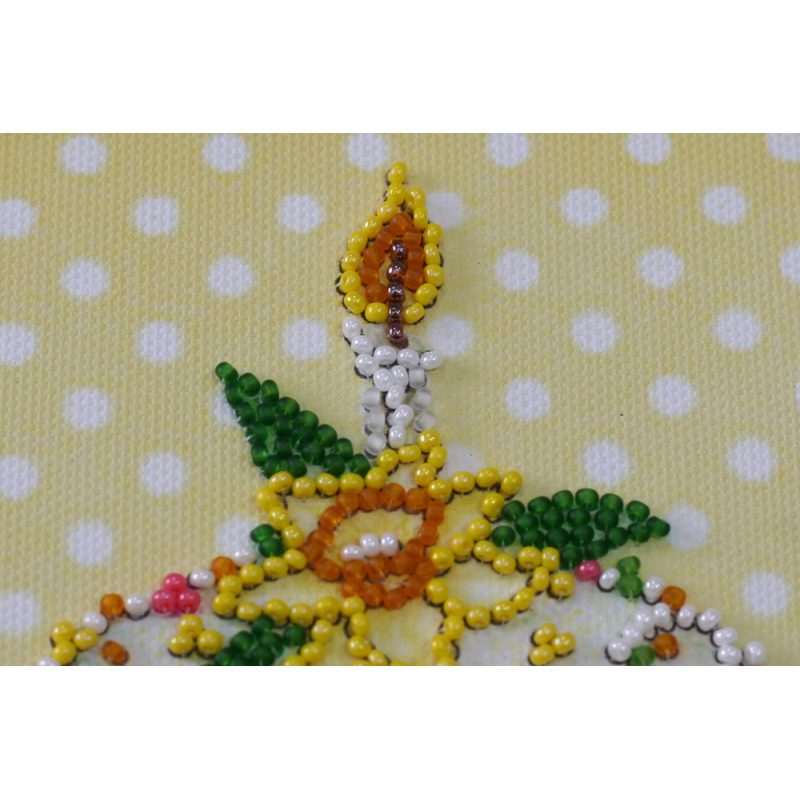 Mini Bead Embroidery Kit on Art Canvas "Holy holiday"