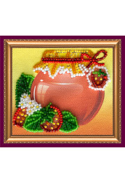 Bead Embroidery Magnet Kit "Wild strawberry"