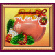 Bead Embroidery Magnet Kit "Wild strawberry"