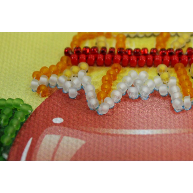 Bead Embroidery Magnet Kit "Wild strawberry"
