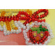 Bead Embroidery Magnet Kit "Wild strawberry"