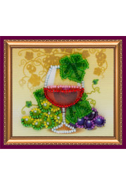 Bead Embroidery Magnet Kit "Glass of wine"