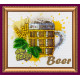 Bead Embroidery Magnet Kit "Beer"