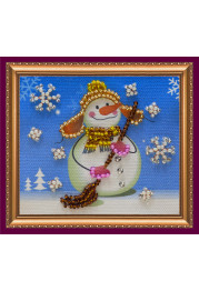 Bead Embroidery Magnet Kit "Snowman – 1"