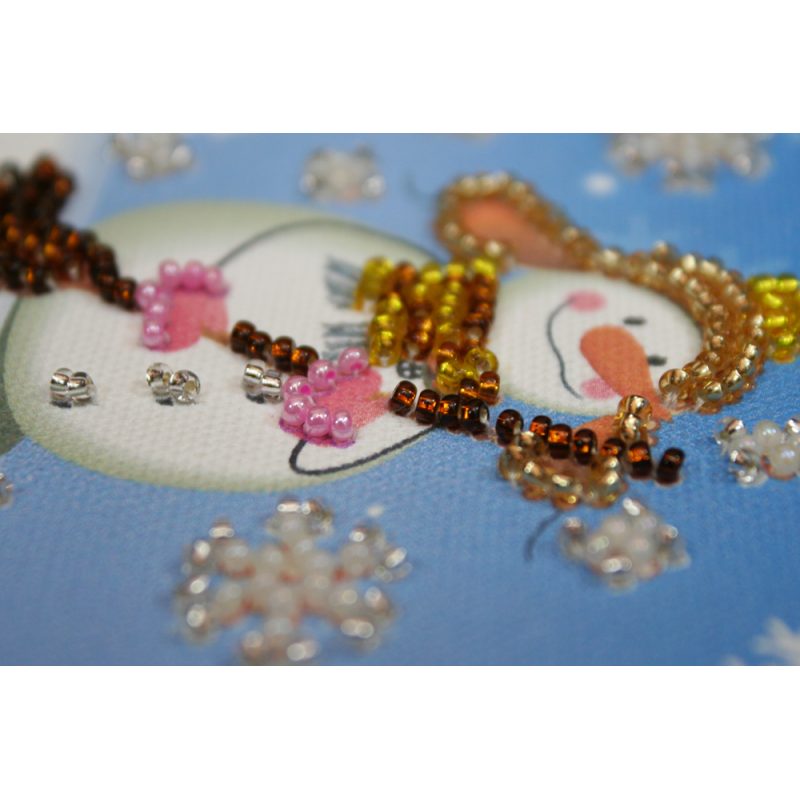 Bead Embroidery Magnet Kit "Snowman – 1"