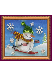 Bead Embroidery Magnet Kit "Snowman – 2"