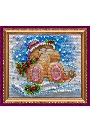 Bead Embroidery Magnet Kit "Happy New Year – 8"