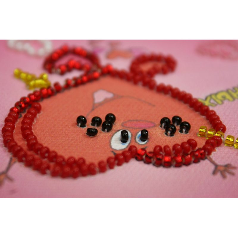 Bead Embroidery Magnet Kit "Happy Valentine's Day – 2"