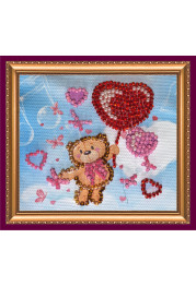 Bead Embroidery Magnet Kit "Air kiss"