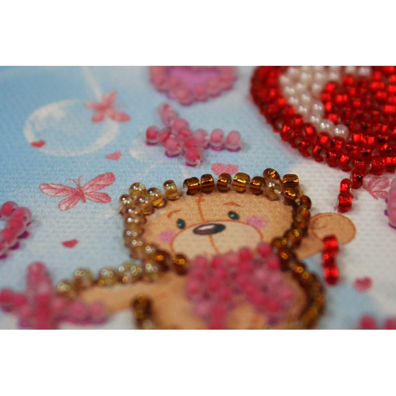 Bead Embroidery Magnet Kit "Air kiss"